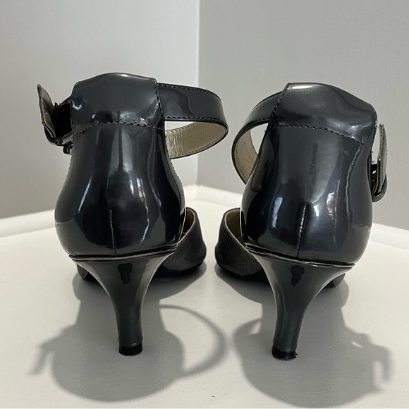 Anne Klein Fabulist Pump Gray Snakeskin Pattern Ankle Strap - Picture 8 of 13